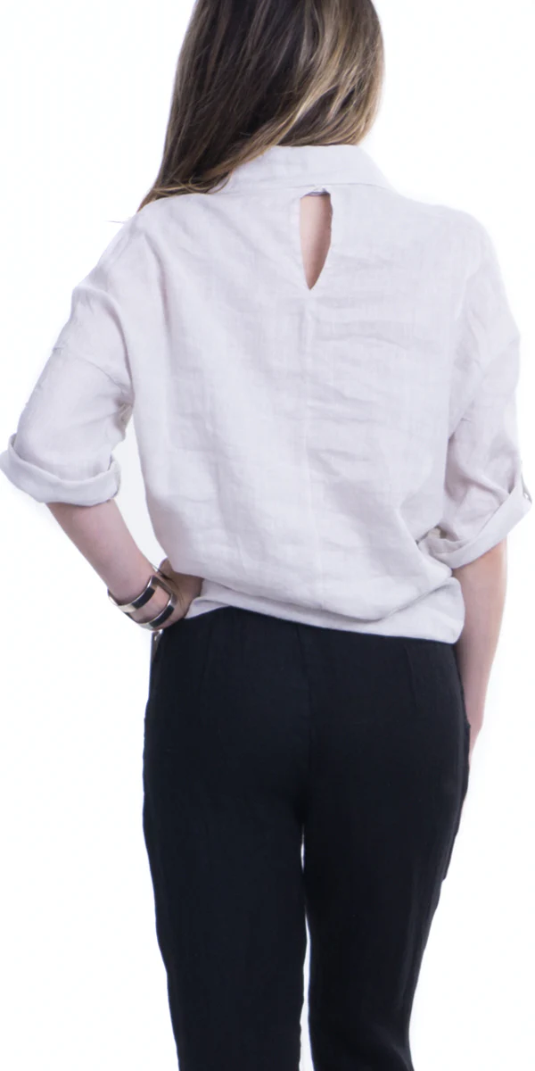 Button Down Shirt with Keyhole