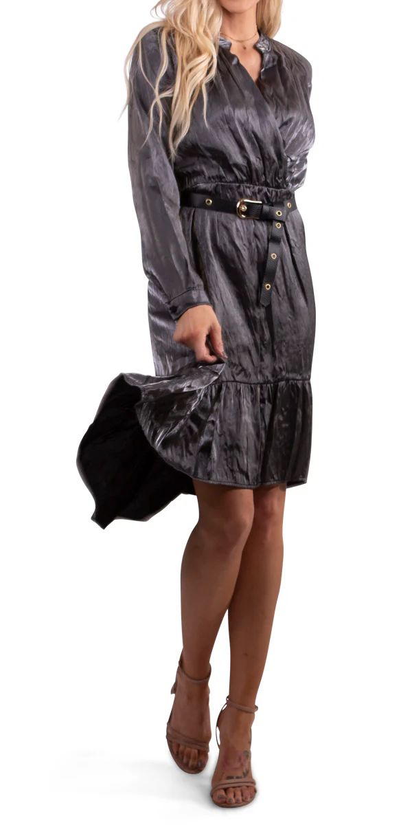 Long Sleeved High-Low Dress