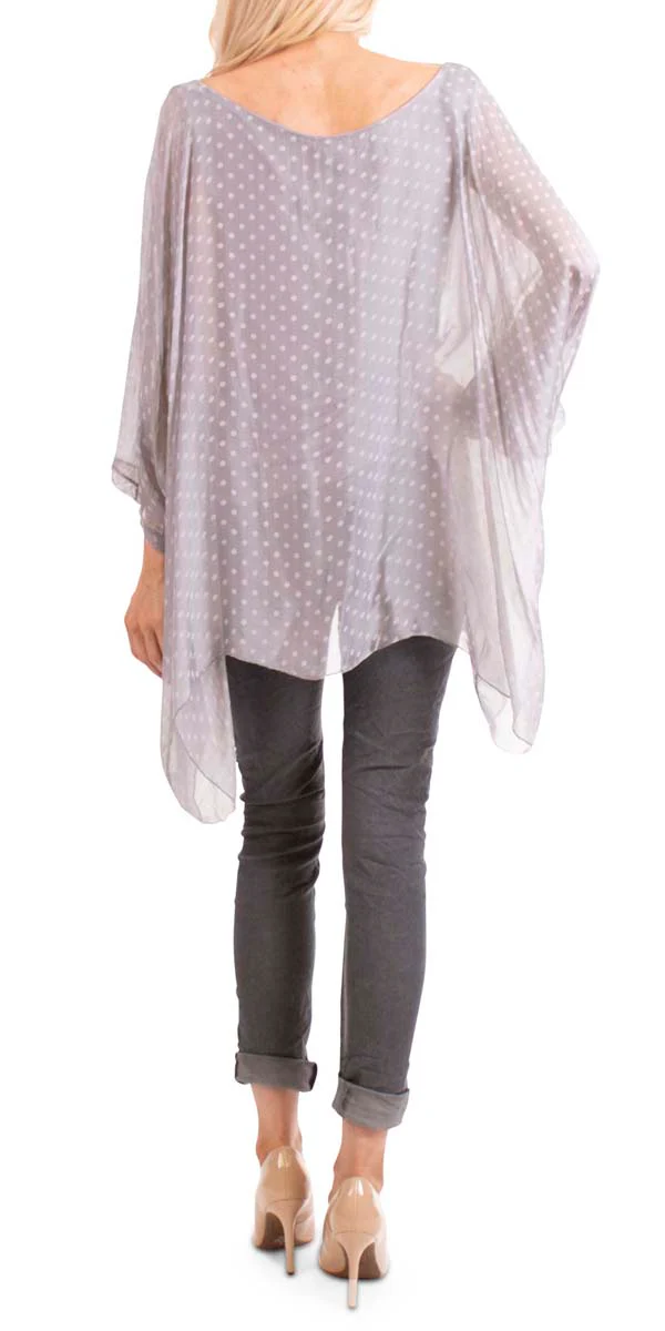 Kaftan With Small Dots Print