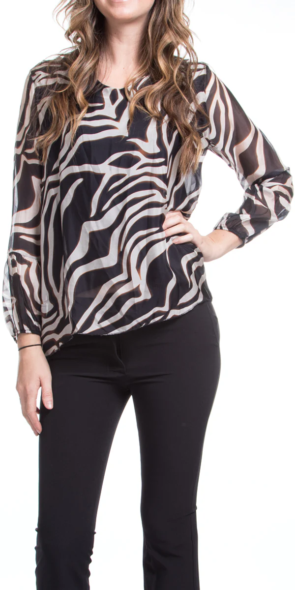 Zebra Print Blouse