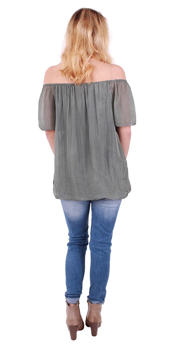 Off Shoulder Peasant Blouse