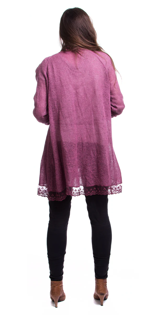 Pom-Pom Collar Cardigan