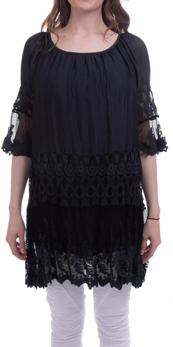 Lacey and Silk Tunic Dress