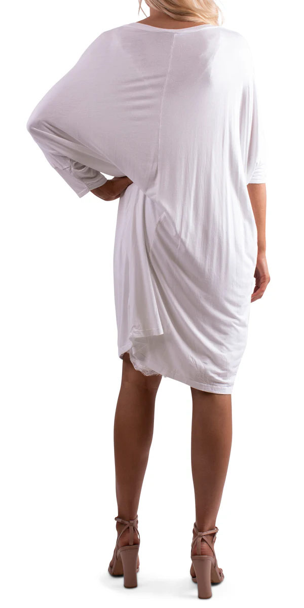 V-Neck Batwing Dress