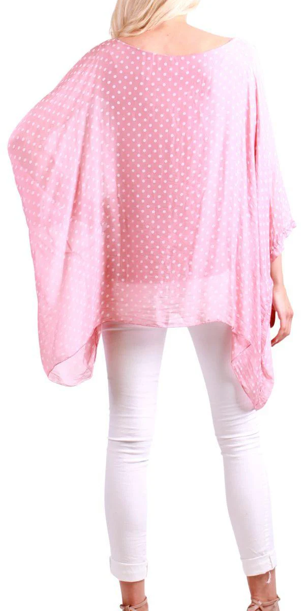 Kaftan With Small Dots Print