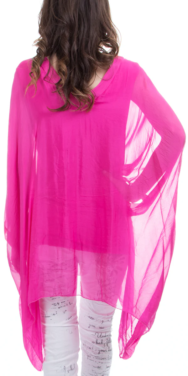 V-Neck Silk Kaftan Top