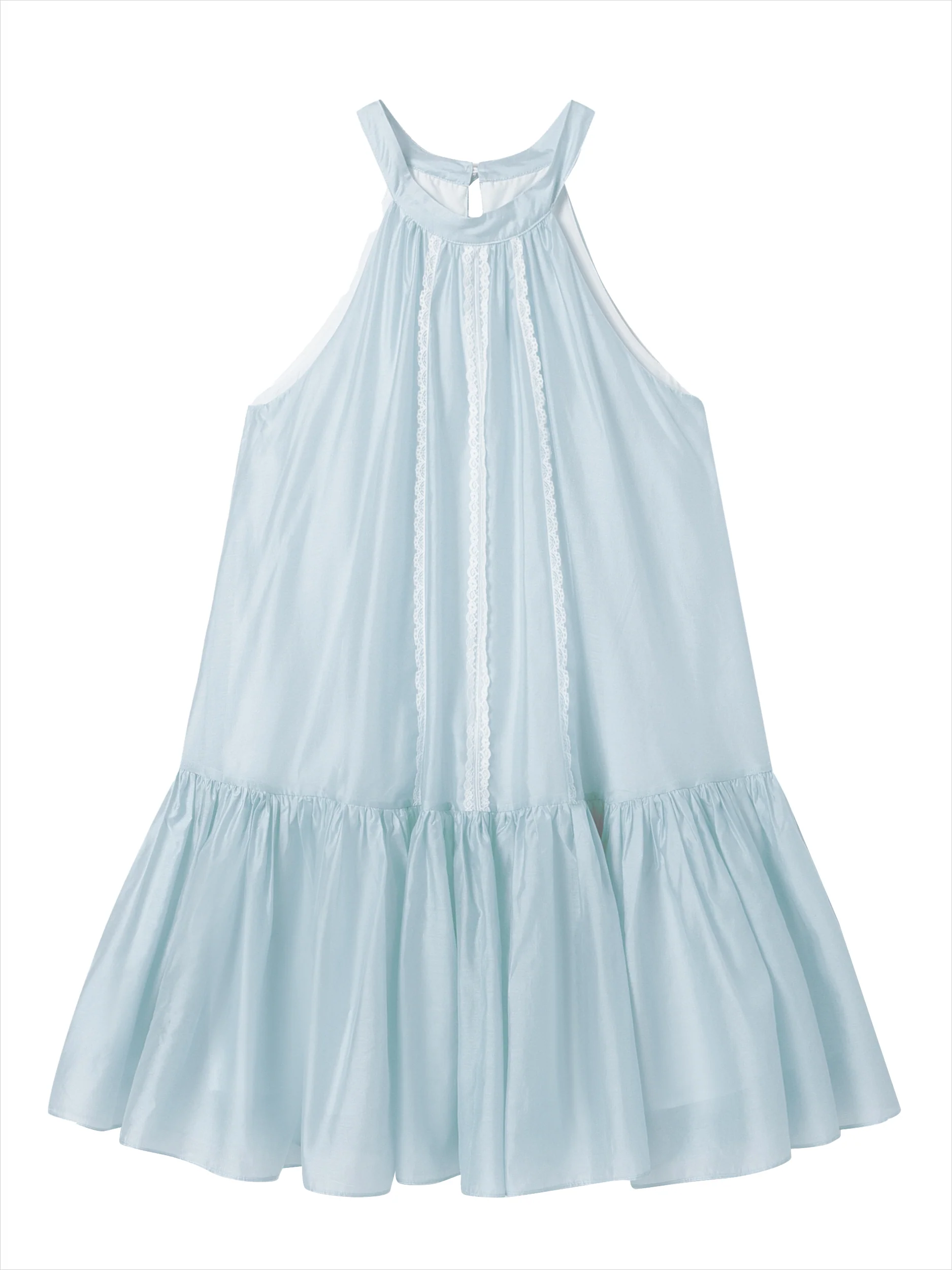 Halter Neck Tencel Lace Beach Dress