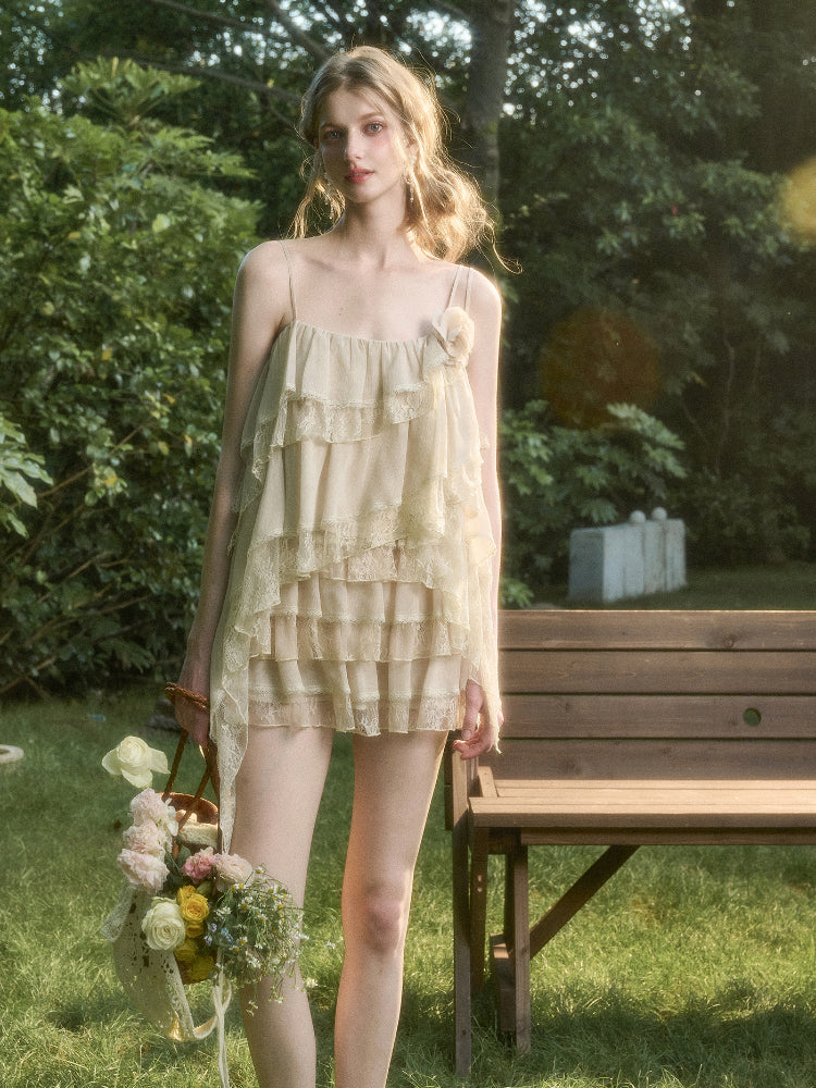 Soft Lace Fairy Tank Top & Skirt Set