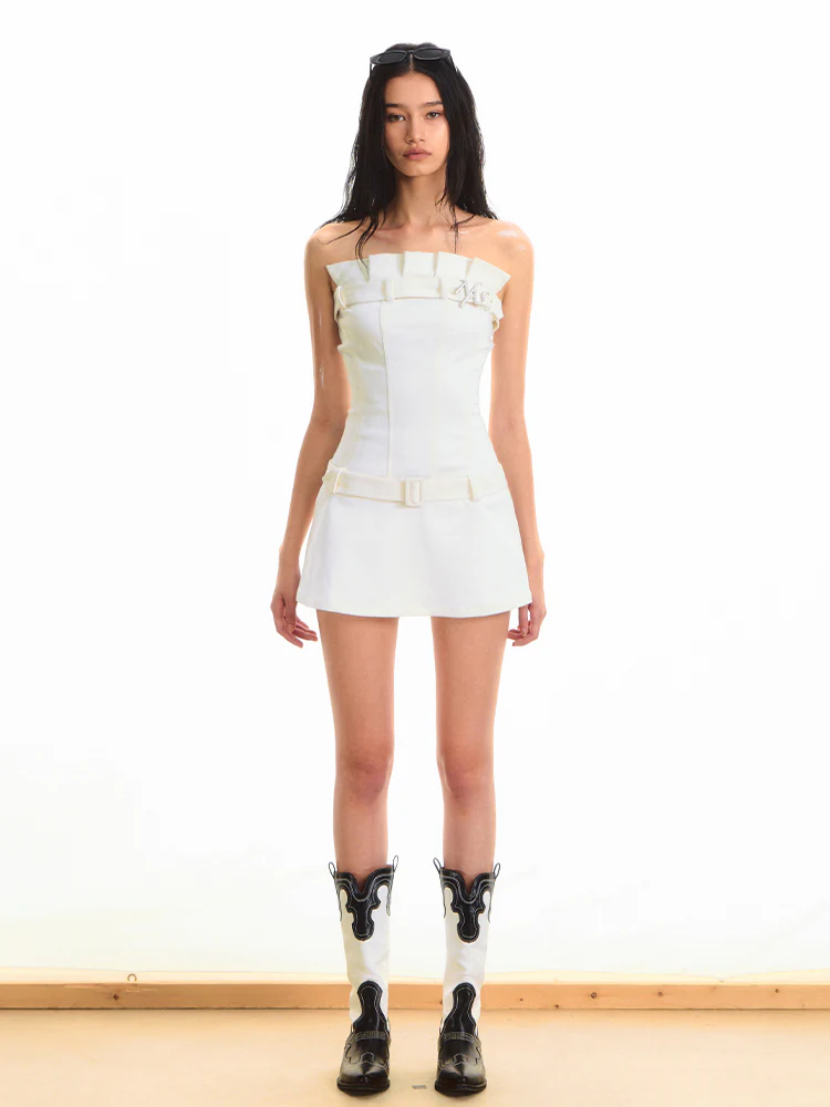 Bouquet Pleated Waist Dress