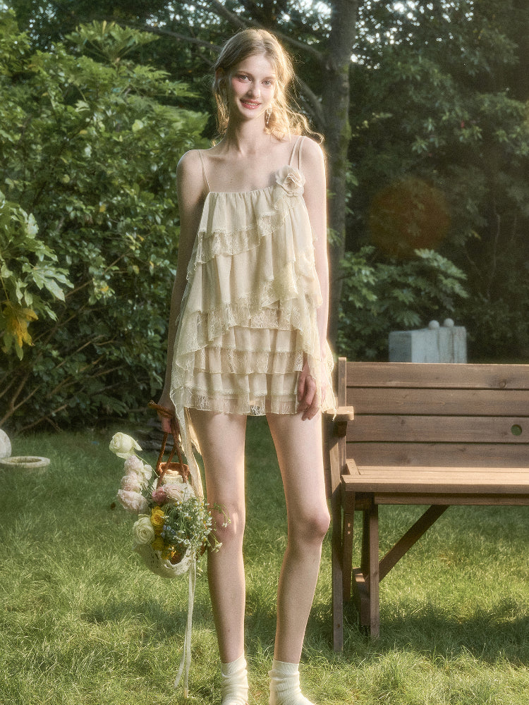 Soft Lace Fairy Tank Top & Skirt Set