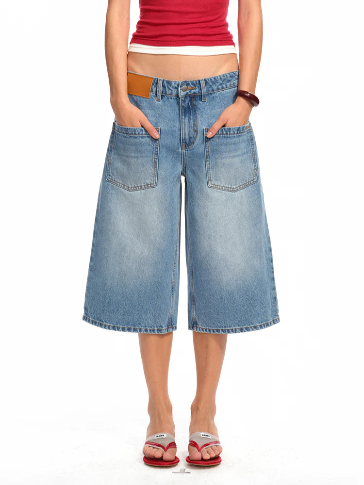 Washed Low - Rise 5 - Inch Denim Shorts