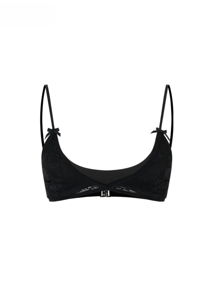 Double-Layer Structure Lace-Spliced Bra