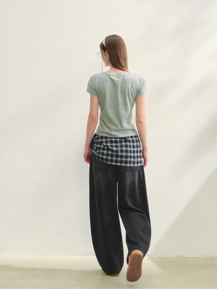 Print Dog Embroidered Tee