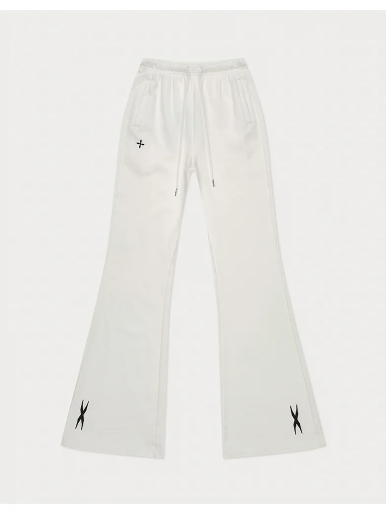 Black & White Compass Flared Sweatpants