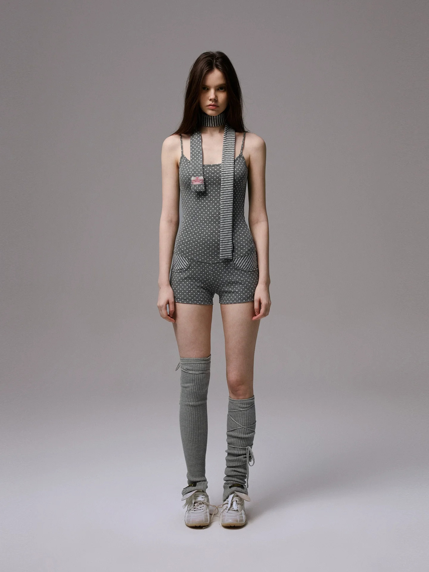 Polka Dot Stripe Jumpsuit Set