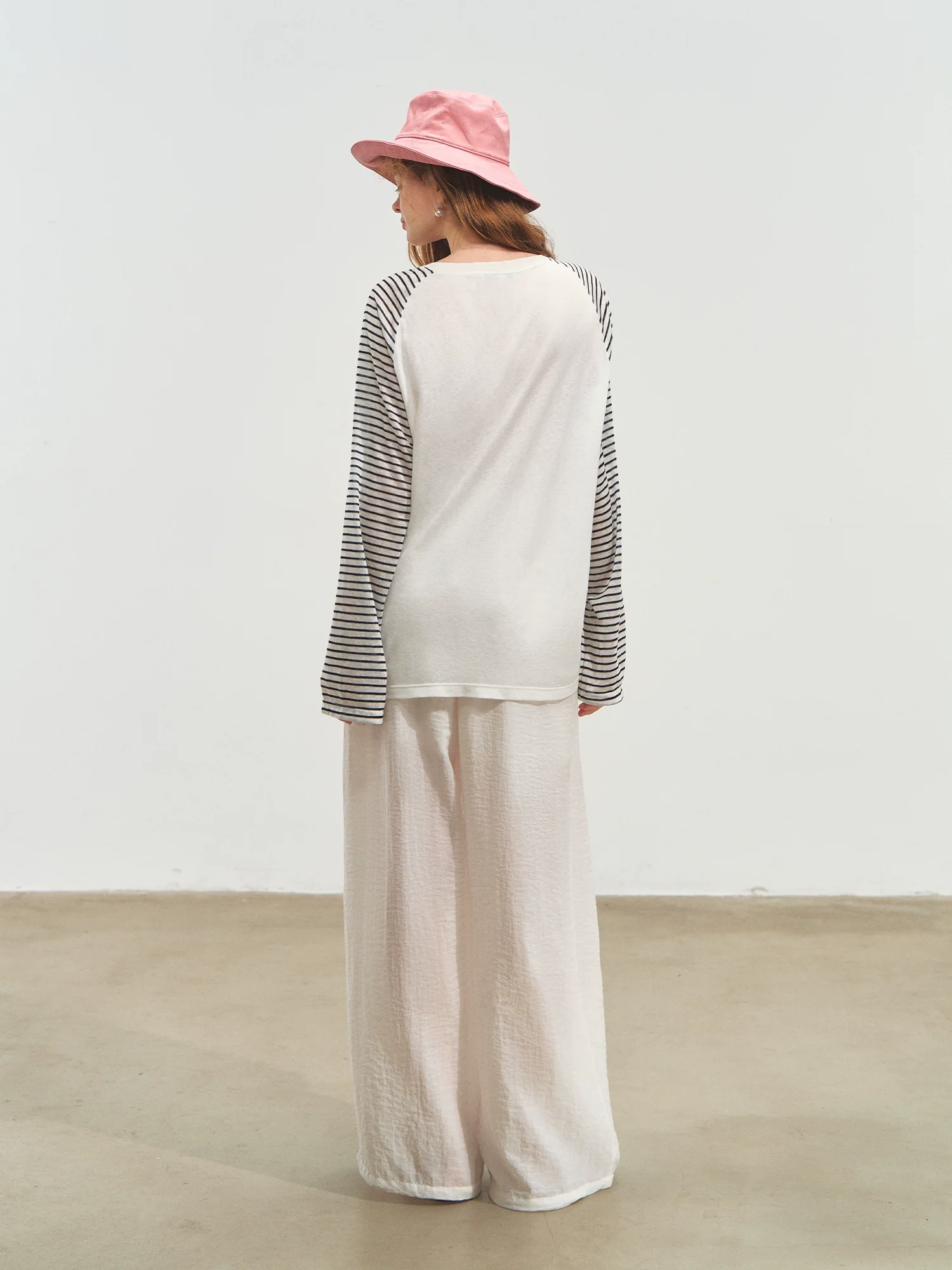 Striped Spliced Sunscreen Cover-up