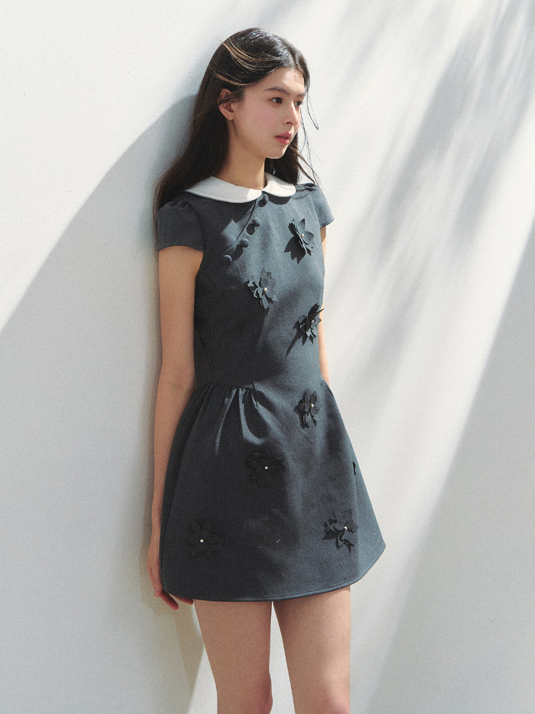 Doll-Collar Puffy Dress