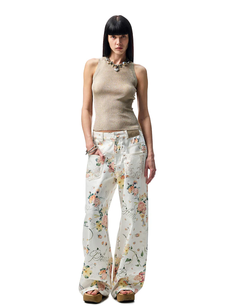 Hollow Out Cable Knit Sleeveless Tank Top