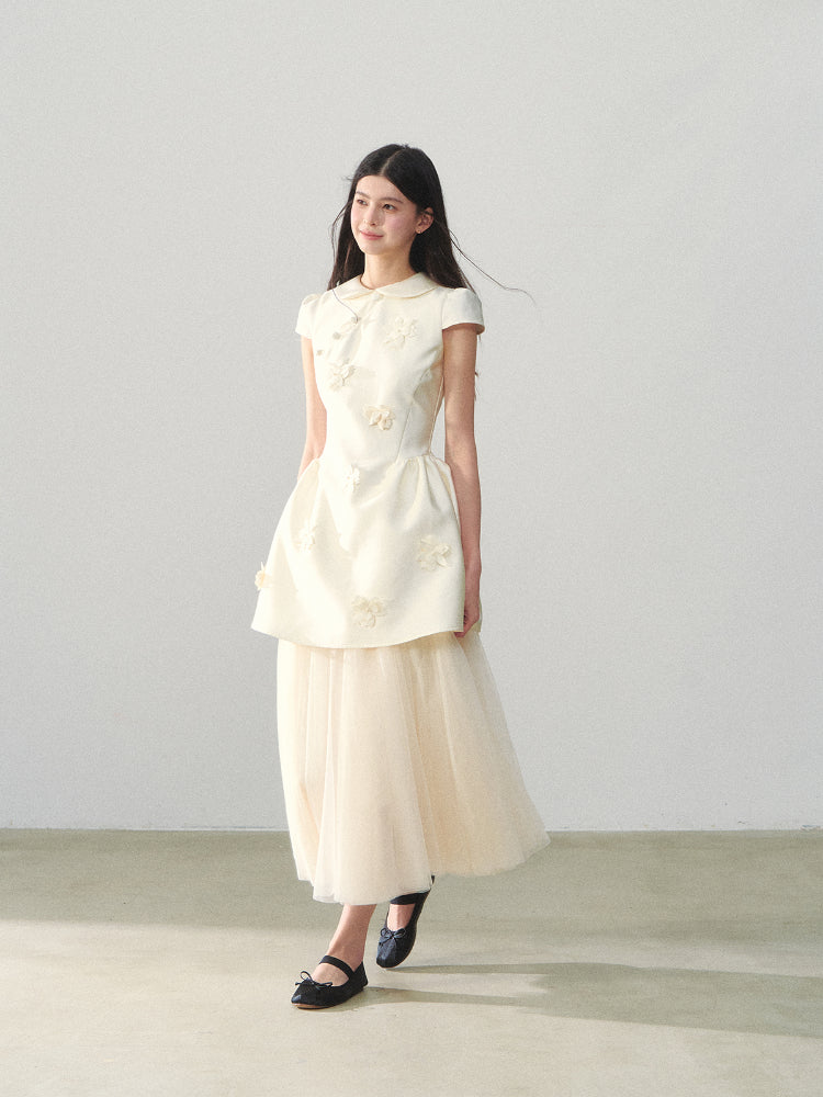 Doll-Collar Puffy Dress