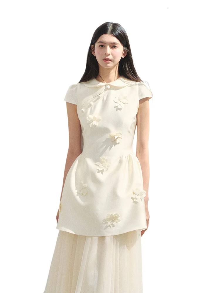 Doll-Collar Puffy Dress