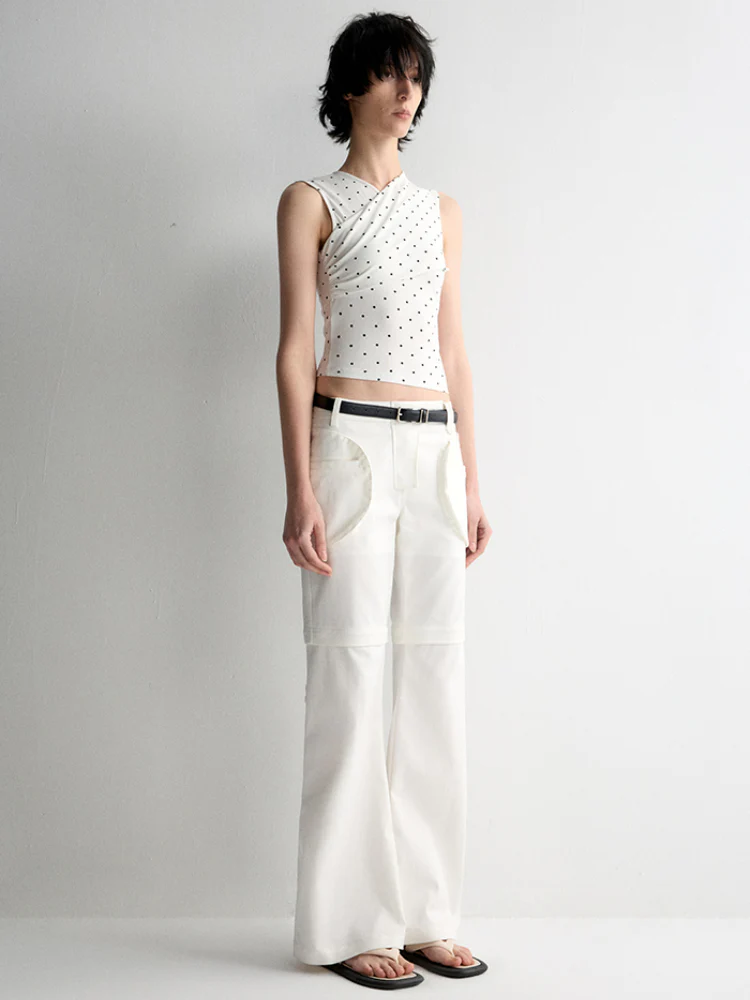 Two-in-One Removable Flared Casual Pants