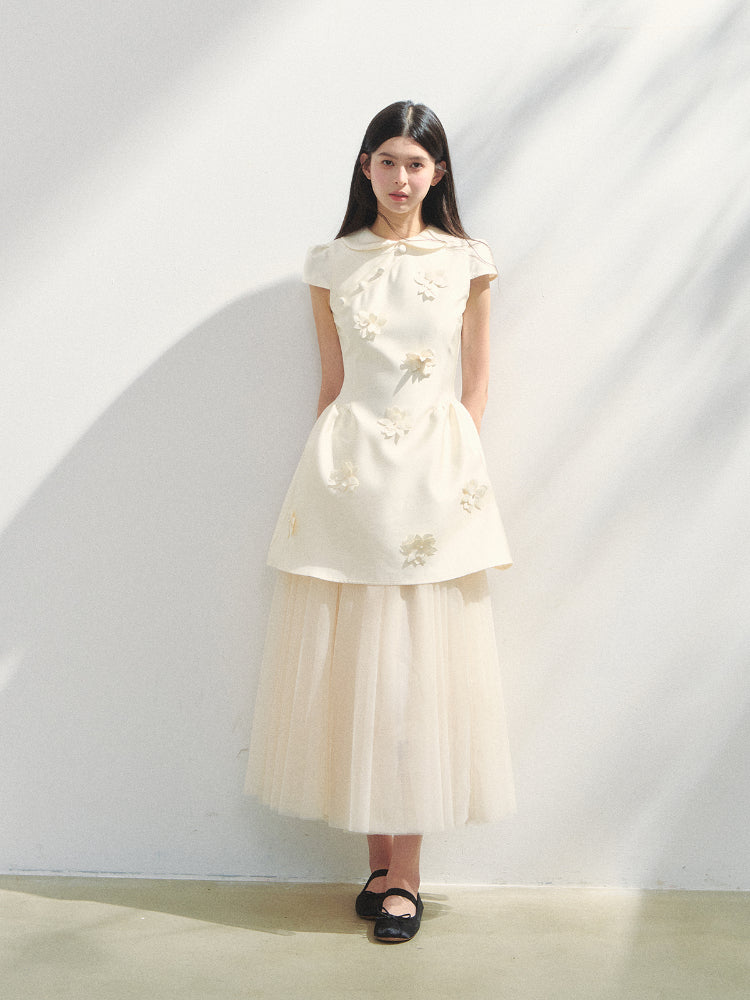 Doll-Collar Puffy Dress