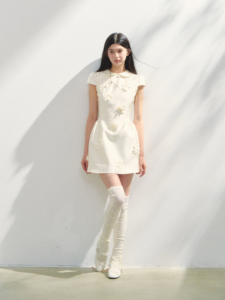 Doll-Collar Puffy Dress