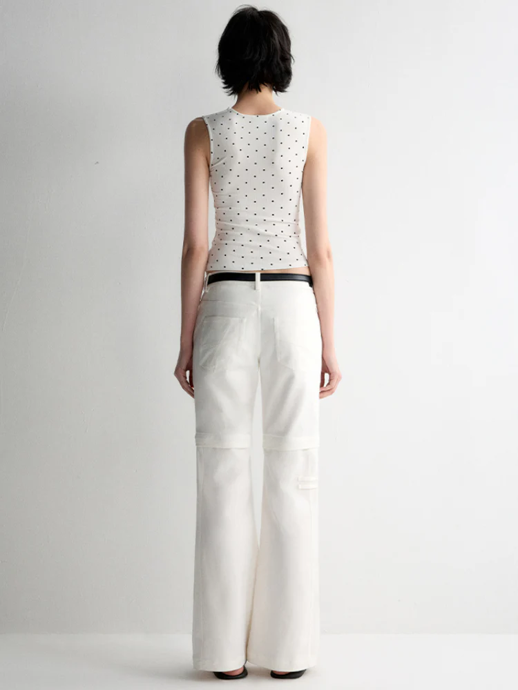 Two-in-One Removable Flared Casual Pants