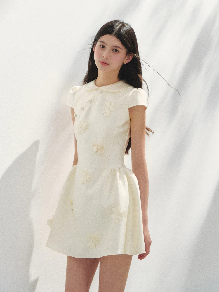Doll-Collar Puffy Dress