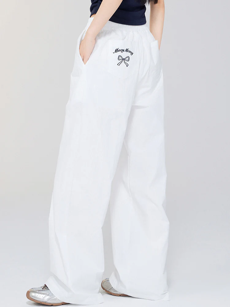 White High Waist Wide-Leg Pants