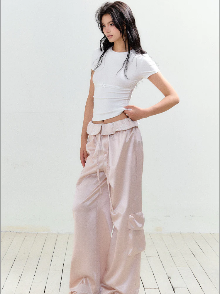 Lace Large Pocket Utility Pants