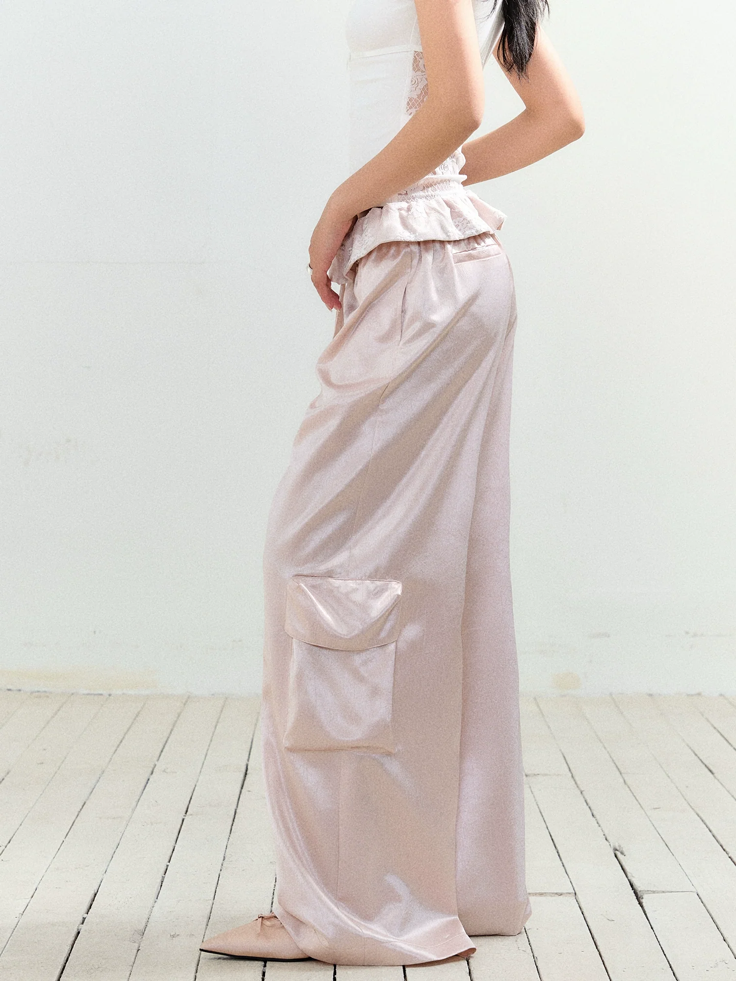 Lace Large Pocket Utility Pants