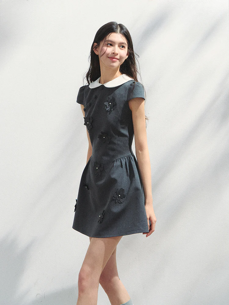 Doll-Collar Puffy Dress