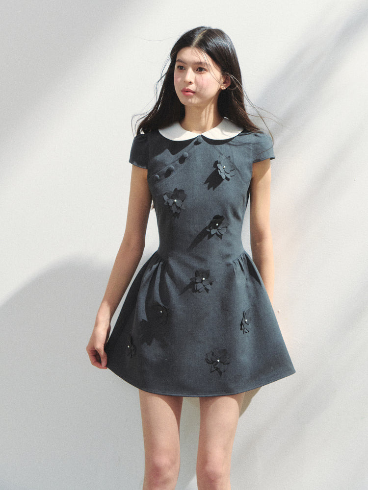 Doll-Collar Puffy Dress