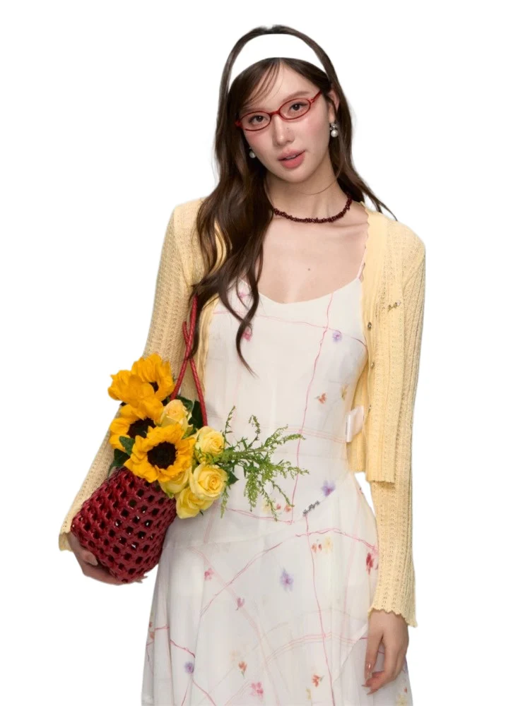 Irregular Floral Chiffon Dress