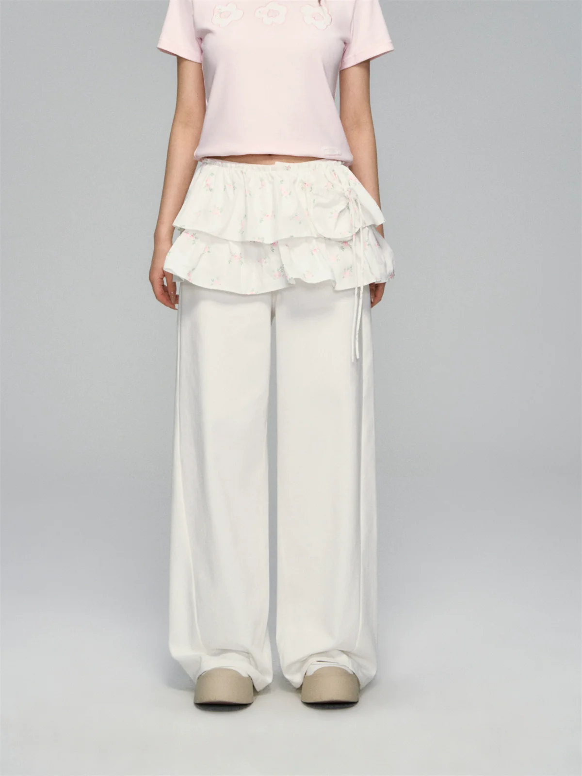 White Scimitar Shaped Slimming Jeans