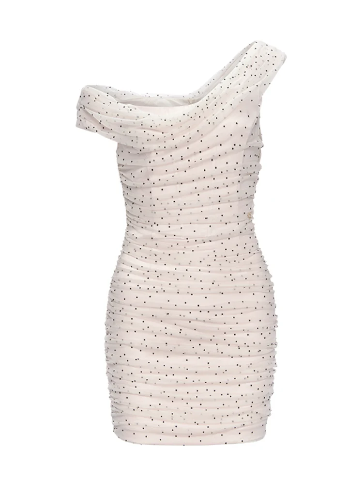 Off-Shoulder Cowl Neck Elegant Mini Dress