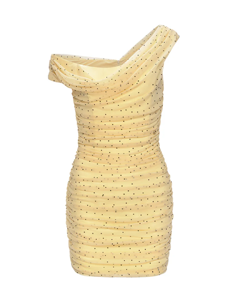 Off-Shoulder Cowl Neck Elegant Mini Dress