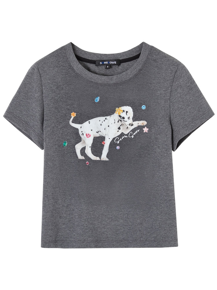 Dalmatian Print Short Sleeve T-Shirt