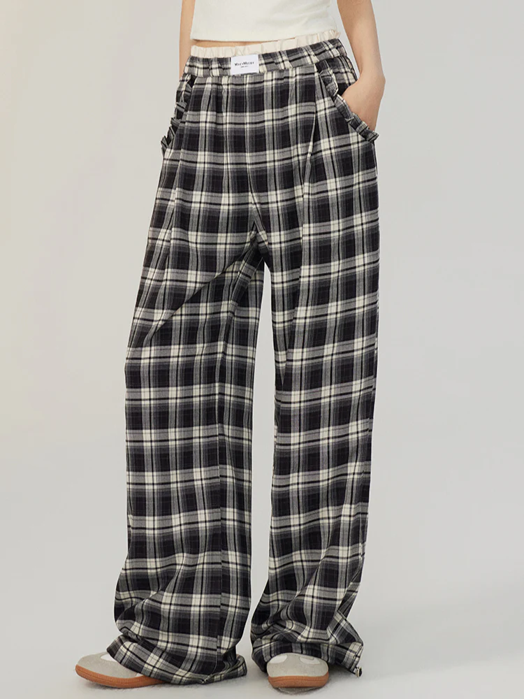 Fake Two-piece Lace Wide-leg Pants