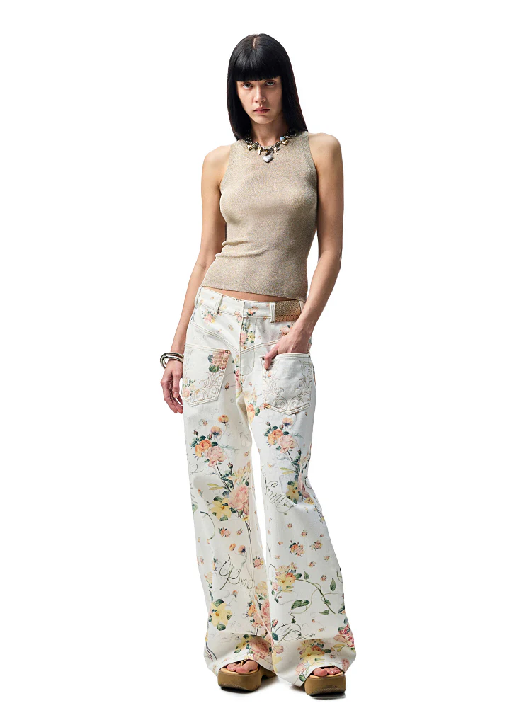 Hollow Out Cable Knit Sleeveless Tank Top