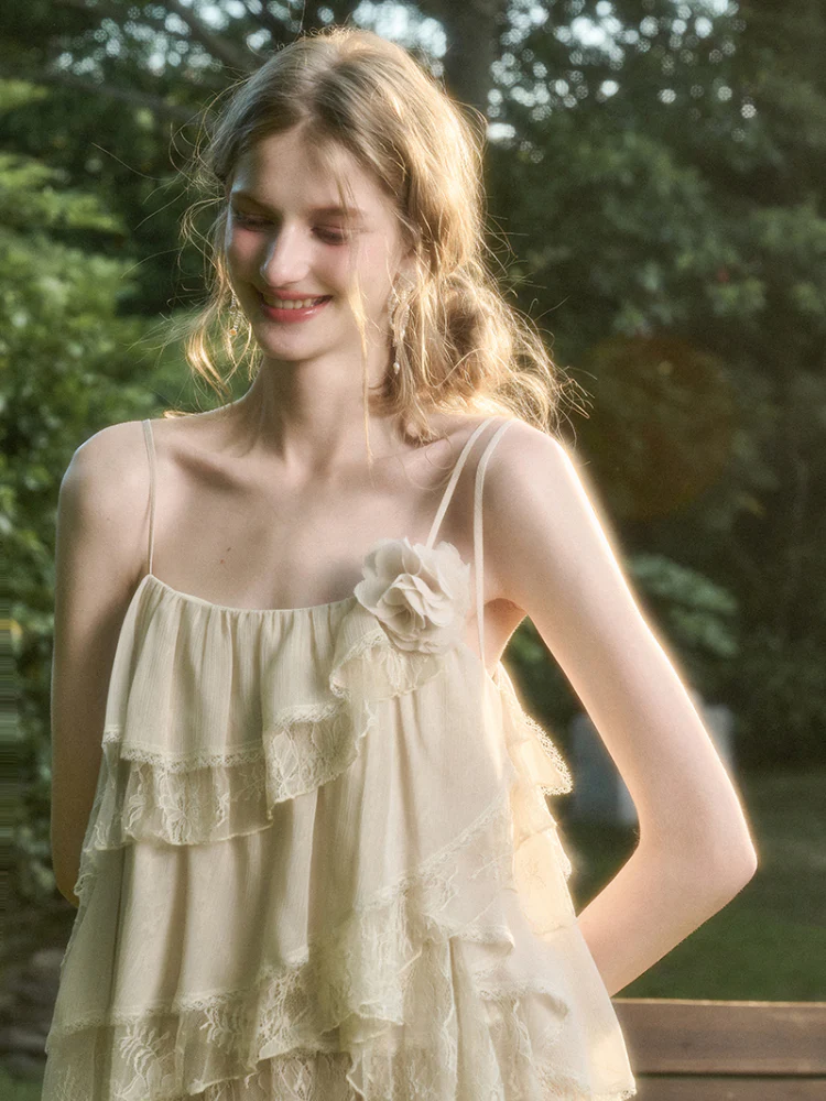 Soft Lace Fairy Tank Top & Skirt Set