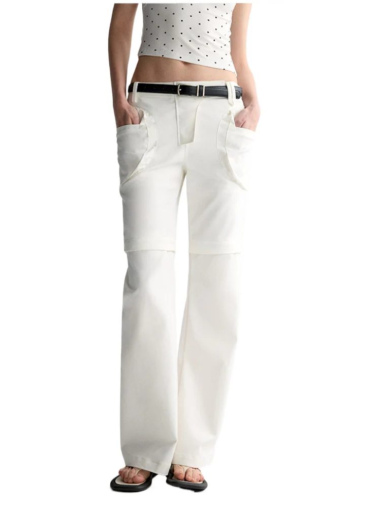 Two-in-One Removable Flared Casual Pants