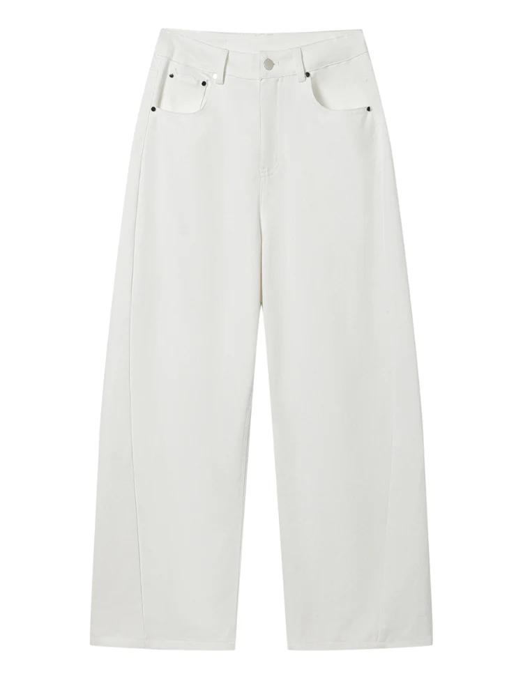 White Scimitar Shaped Slimming Jeans