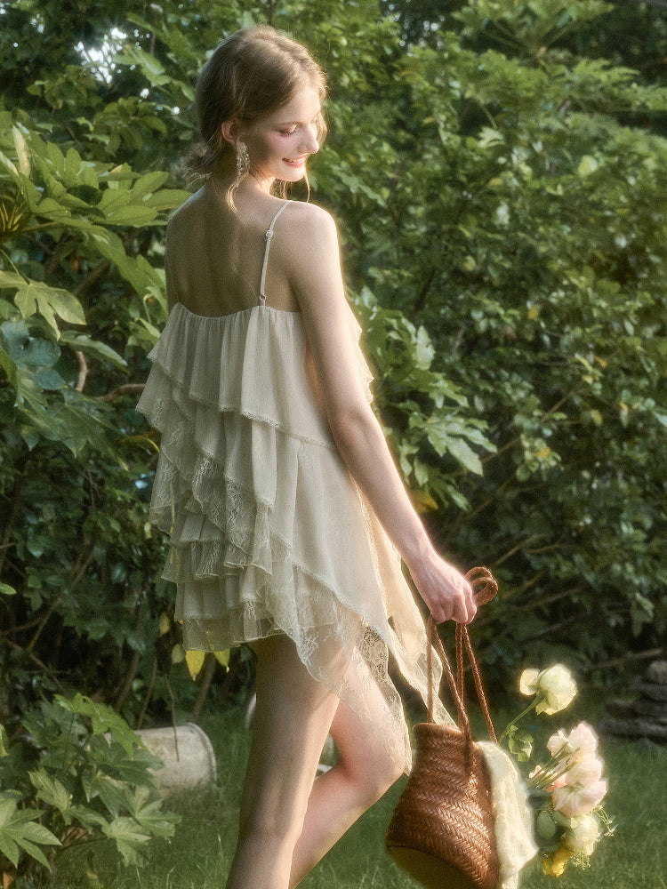 Soft Lace Fairy Tank Top & Skirt Set