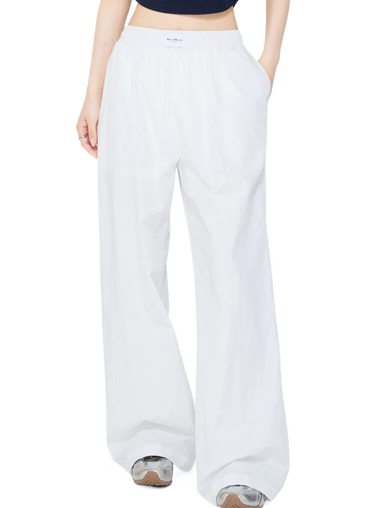 White High Waist Wide-Leg Pants