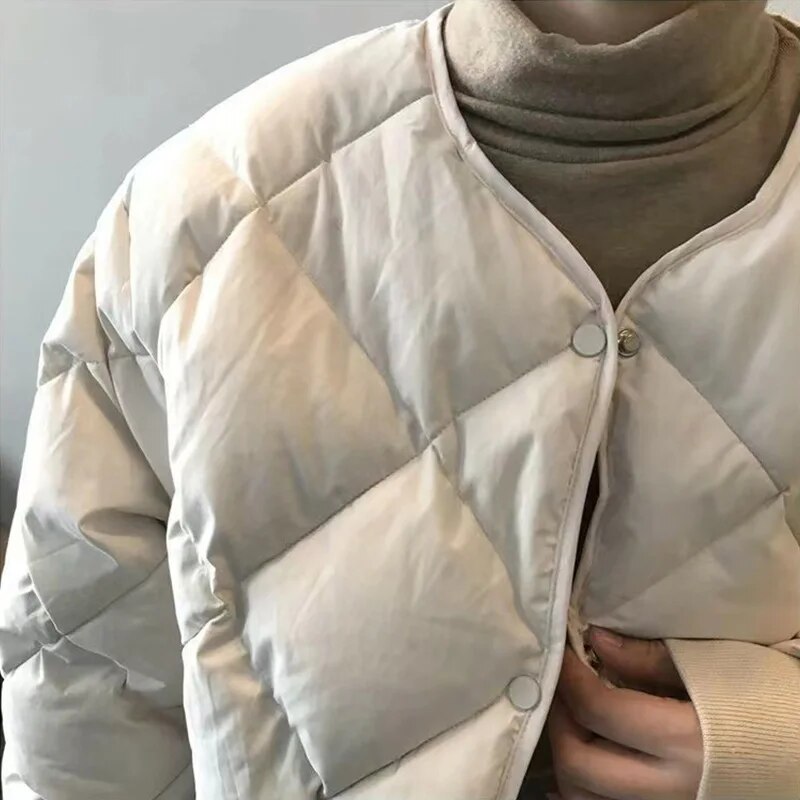 Women Winter Down Jacket  New Autumn 90% White Duck Down Jacket Women V-neck Hooded Ultra Lightweight Coats