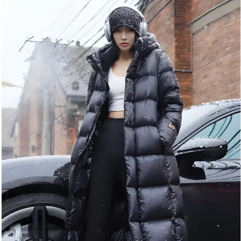 2023 New Winter Cheap Down Cotton Jackets Women's Clothing Long Parkas Slim Hooded Warm Winter Coats Female Black Overcoats