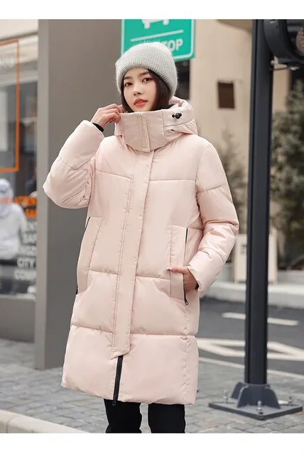 Long Coat for Women Oversized Mid Length Down Jacket Winter Coats for Ladies Women High Quality Loose Women's Down Coats