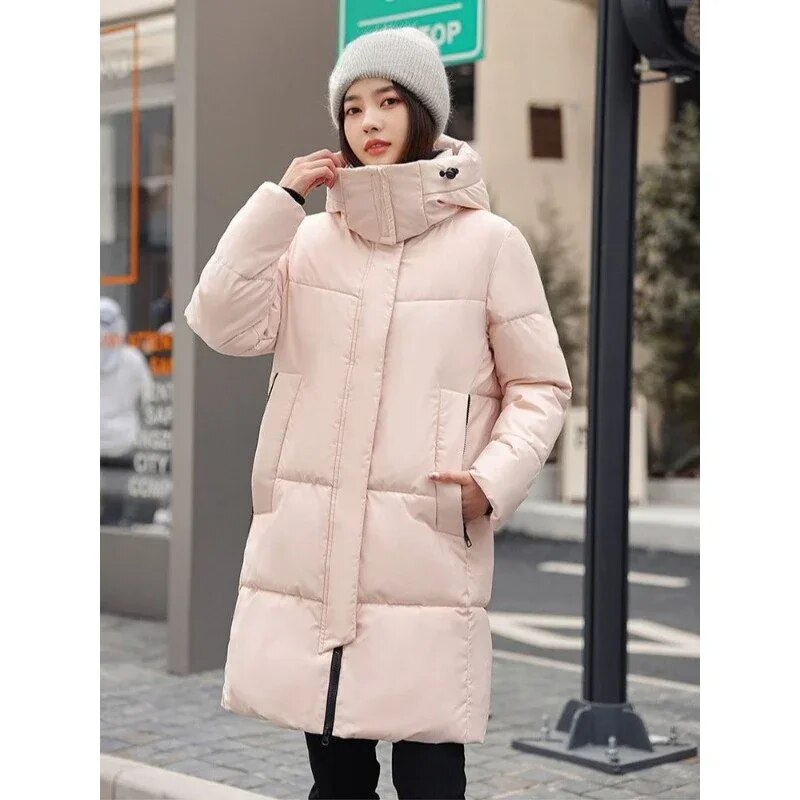Long Coat for Women Oversized Mid Length Down Jacket Winter Coats for Ladies Women High Quality Loose Women's Down Coats